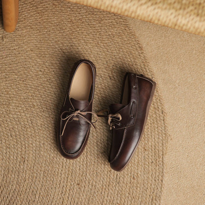 Retro Comfort Cow Leather Loafers