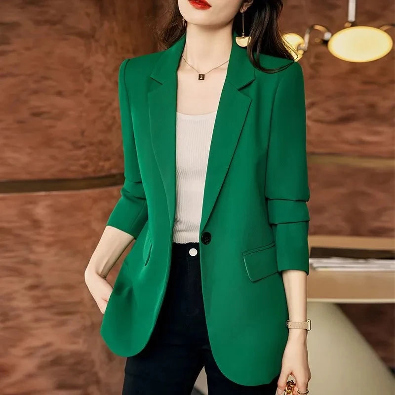 Spring Autumn Long Sleeved Suit Coat Jacket