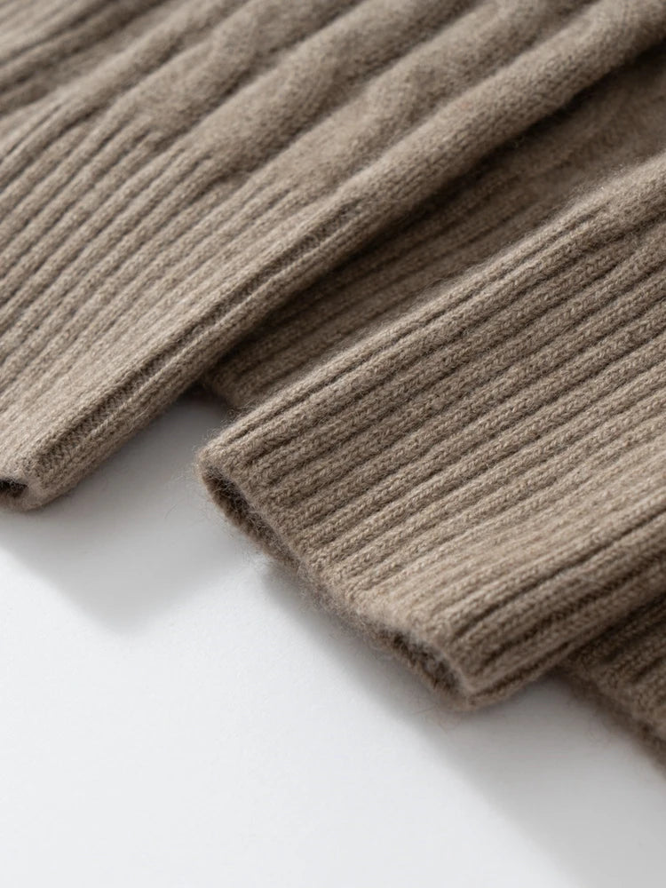 Pure Cashmere Turtleneck Knitted Sweater