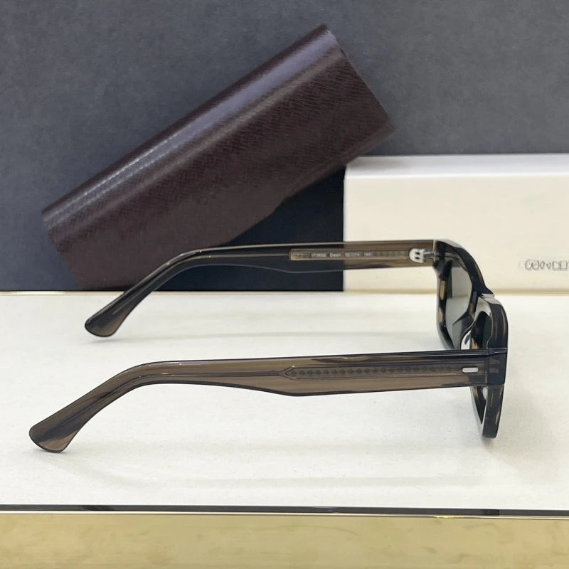 Rectangle Thick Acetate Sunglasses