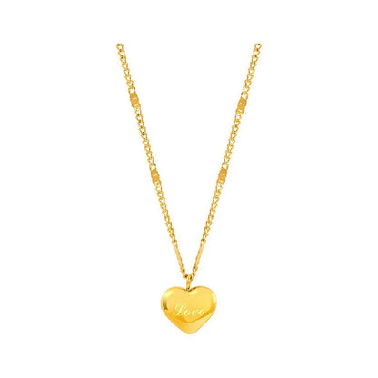 Collarbone Gold Heart Chain Necklace
