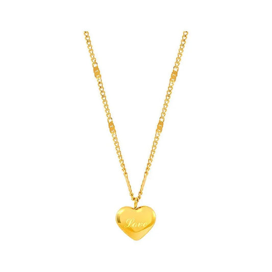 Collarbone Gold Heart Chain Necklace