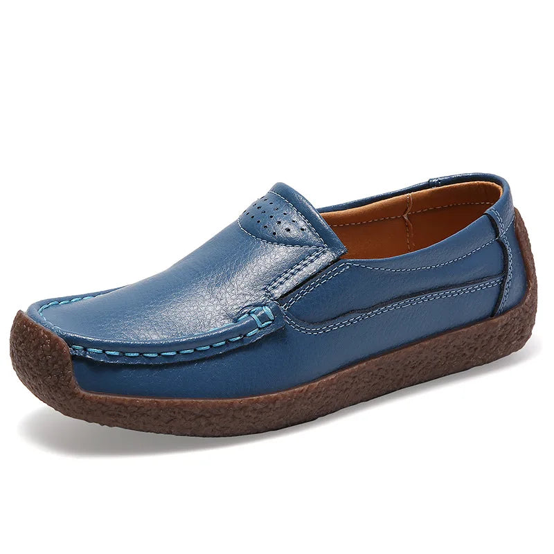 Moccasins Slip On Leather Loafers