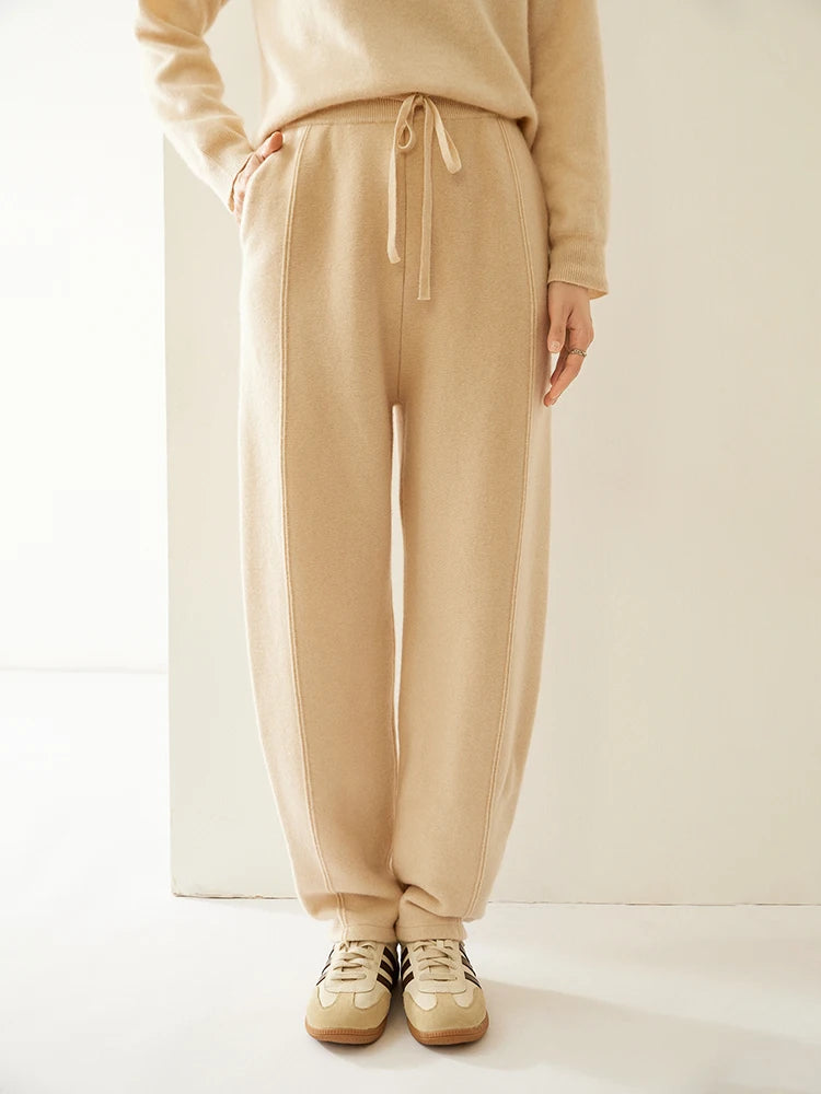 Cashmere Pencil Elastic Waist Trousers