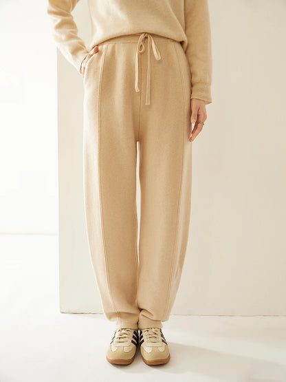 Cashmere Pencil Elastic Waist Trousers