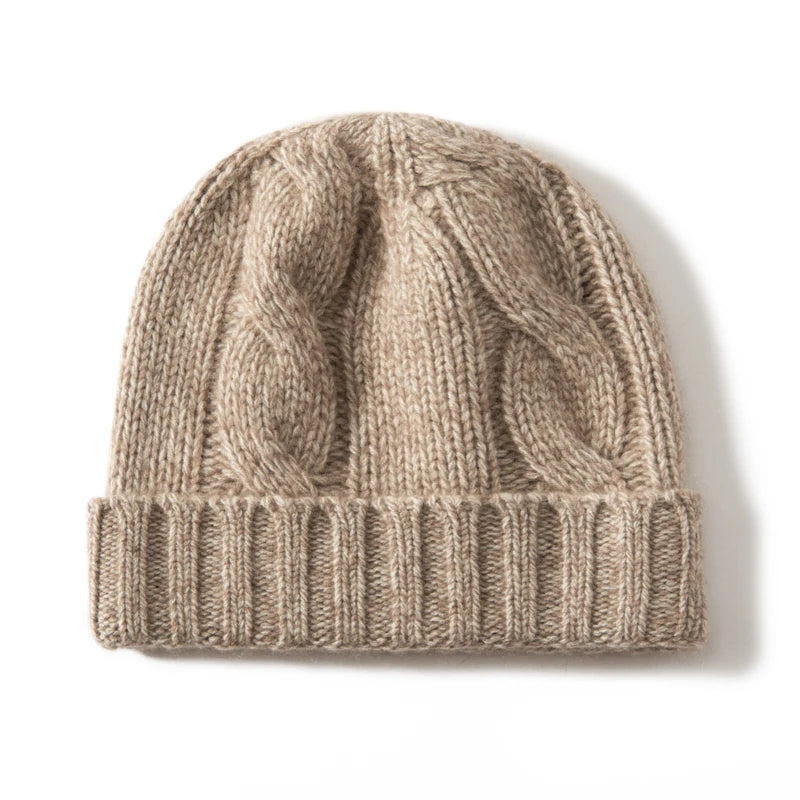 Twisting Thick Cashmere Beanies Cap