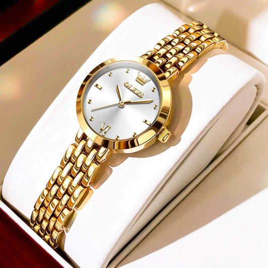 Elegant Waterproof Gold Wrist Watch