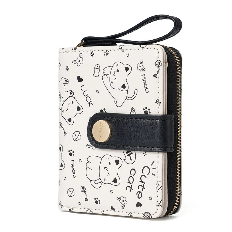Cute Cat Girls Short Wallet