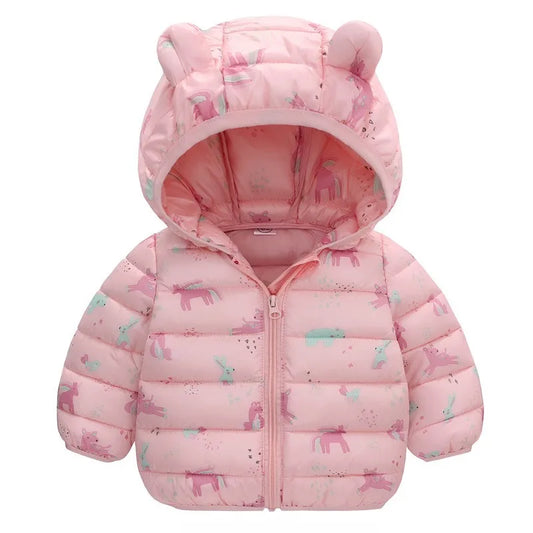 Hooded Dinosaur Down Jacket