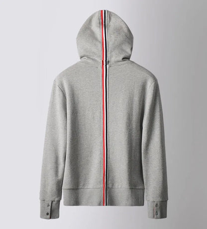 Striped Zip-Up Sport Sweatshirts Hoodie