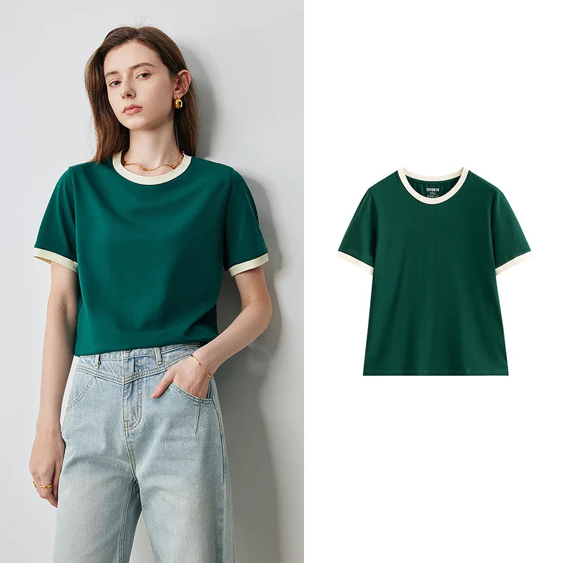 Round Neck Short Sleeve Top