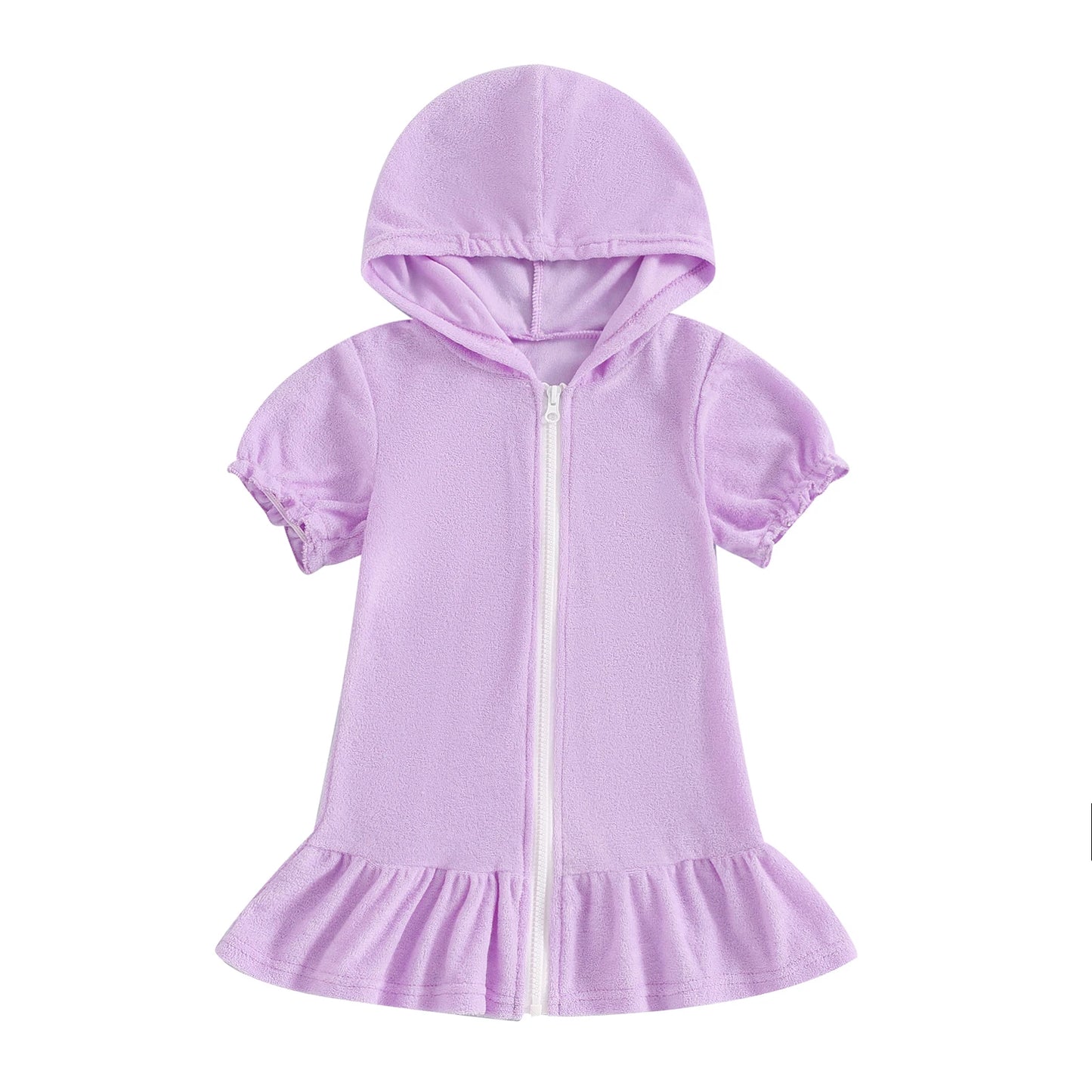 Girls Hooded Beach Cover-Up Dress