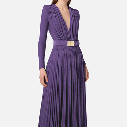 Pleated High Waist Dress