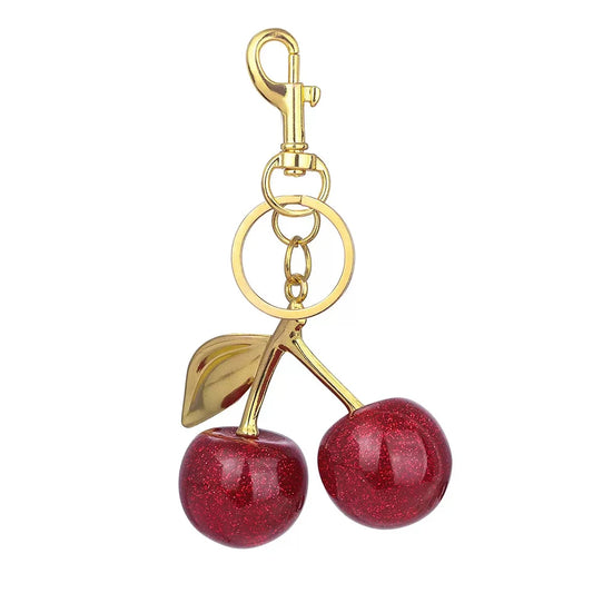 Red Cherries Pendant Keyring Charm