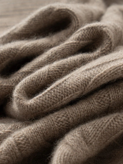 Pure Cashmere Turtleneck Knitted Sweater