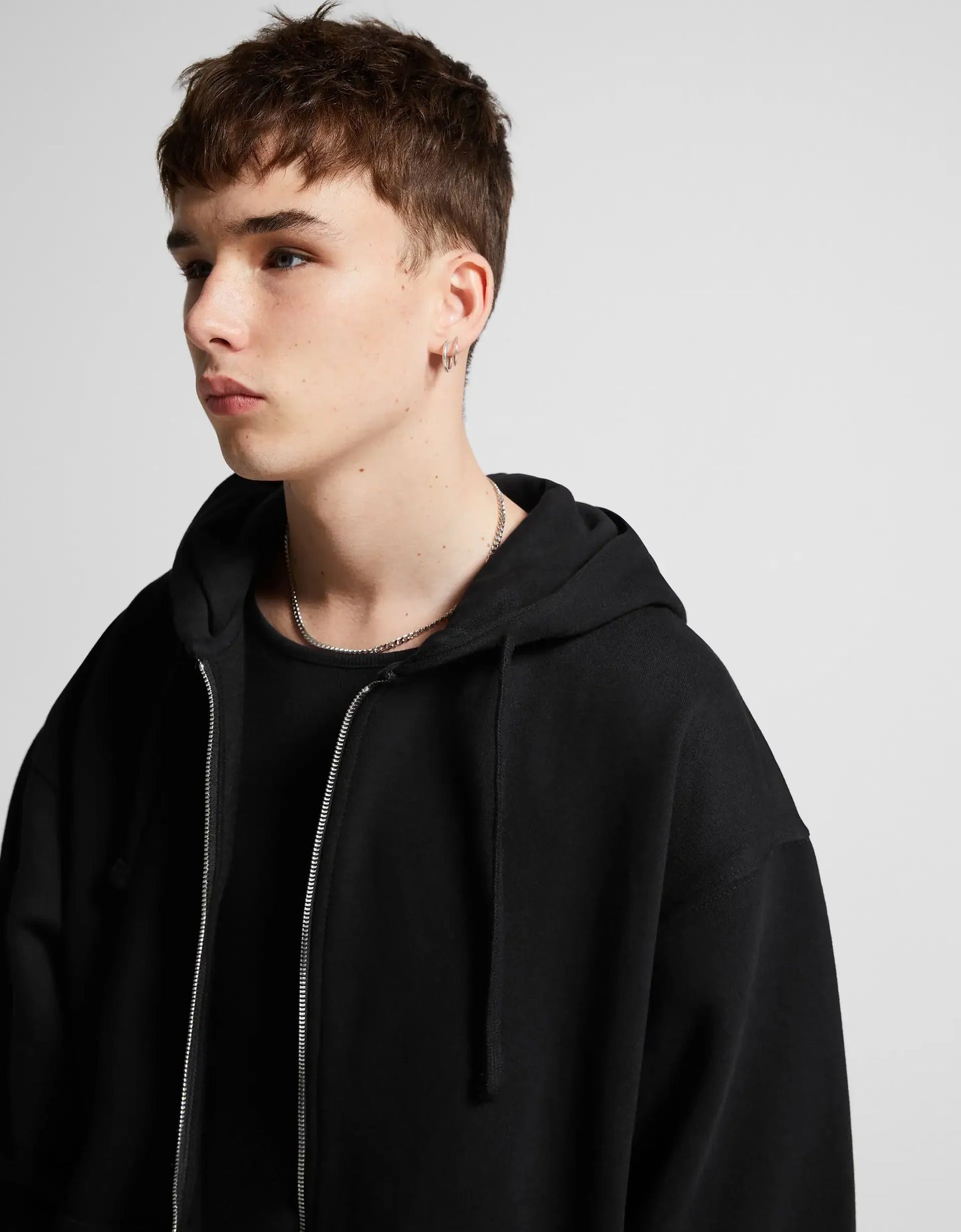 Pure Cotton Zip-Up Hoodie