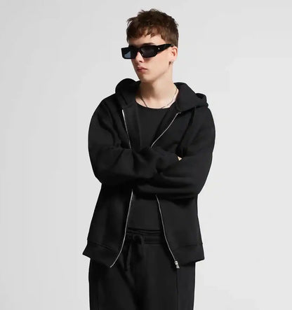 Pure Cotton Zip-Up Hoodie