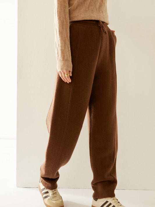 Cashmere Pencil Elastic Waist Trousers