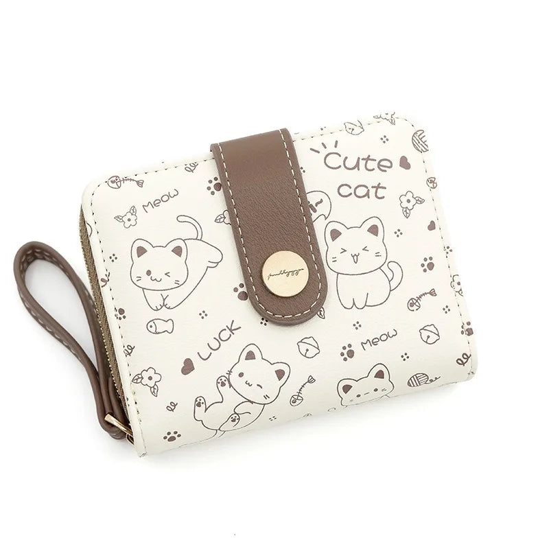 Cute Cat Girls Short Wallet