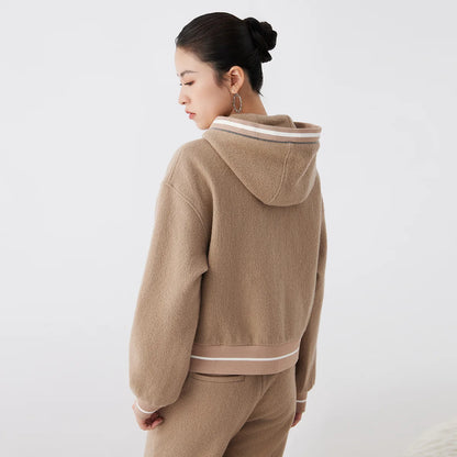 Wool Merino Sweatshirt hoodie with Lining
