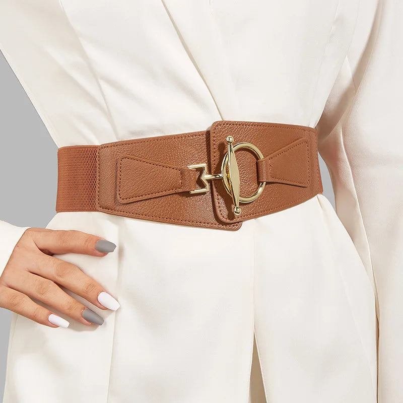 Golden Buttoning Shirt Dress Belt