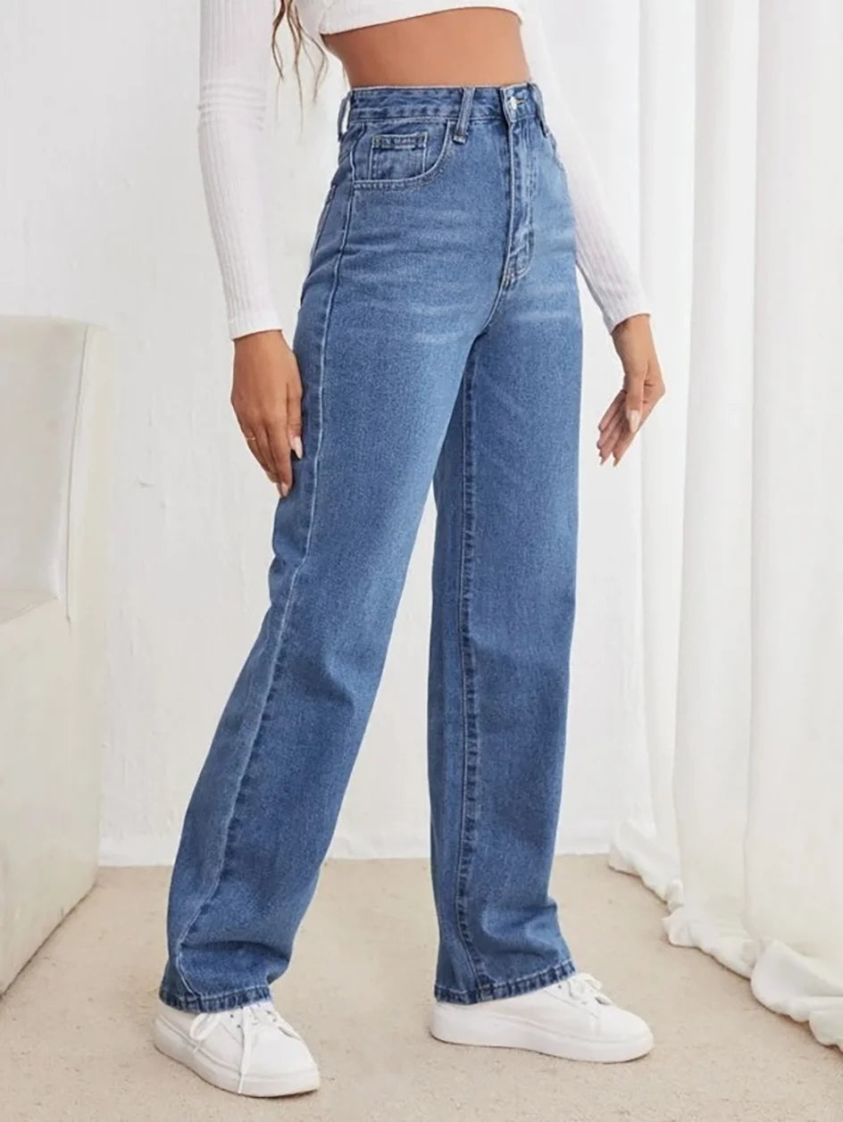 Classic Casual Non-Stretch Straight Jeans