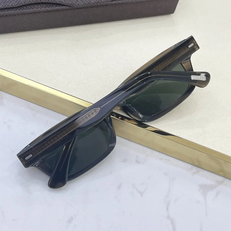 Rectangle Thick Acetate Sunglasses
