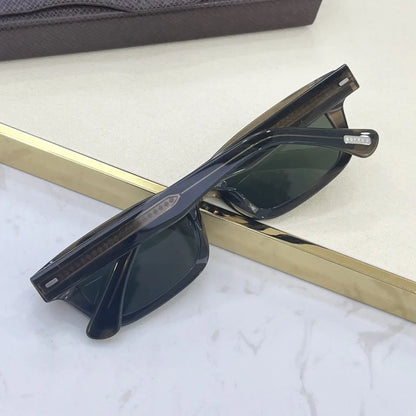 Rectangle Thick Acetate Sunglasses