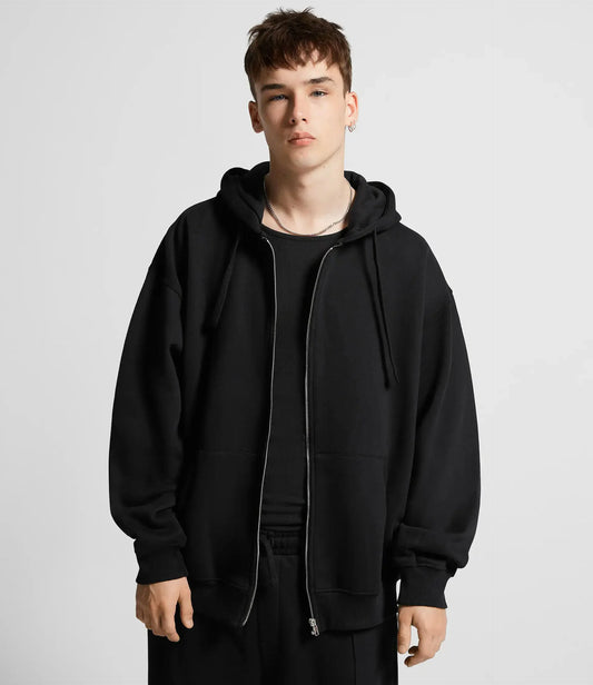 Pure Cotton Zip-Up Hoodie