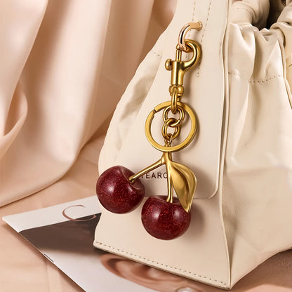 Red Cherries Pendant Keyring Charm