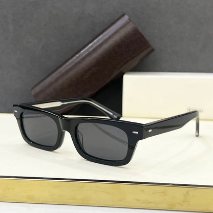 Rectangle Thick Acetate Sunglasses