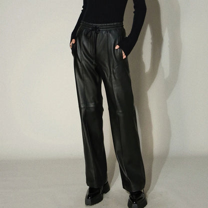 Sheepskin Leather Long  Trouser for Women