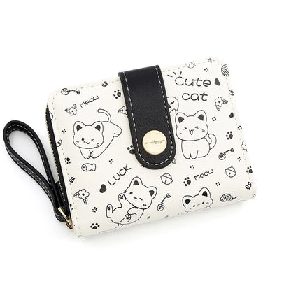 Cute Cat Girls Short Wallet