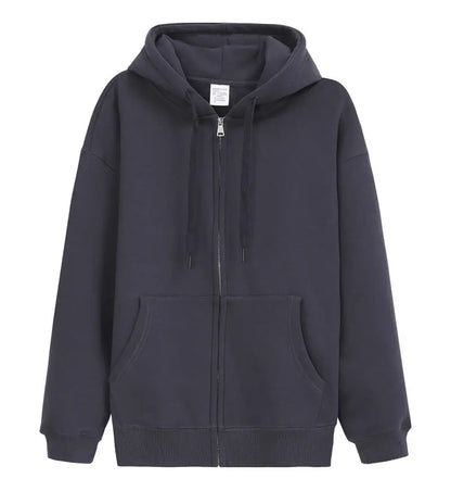 Pure Cotton Zip-Up Hoodie