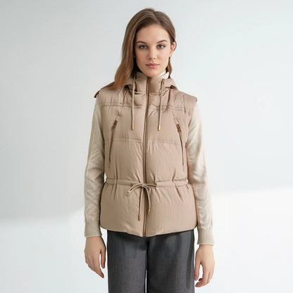 Polaris Thick Duck Down Hooded Jacket Vest