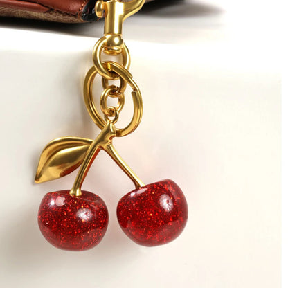 Red Cherries Pendant Keyring Charm