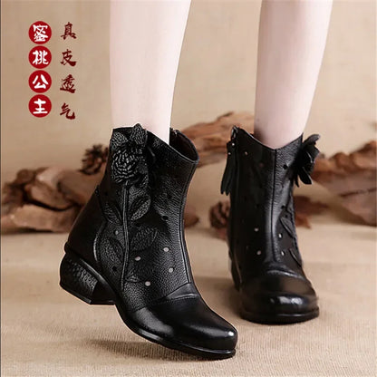 Handmade Leather Ankle Boots
