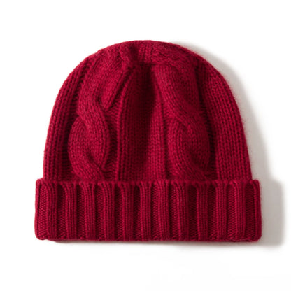 Twisting Thick Cashmere Beanies Cap