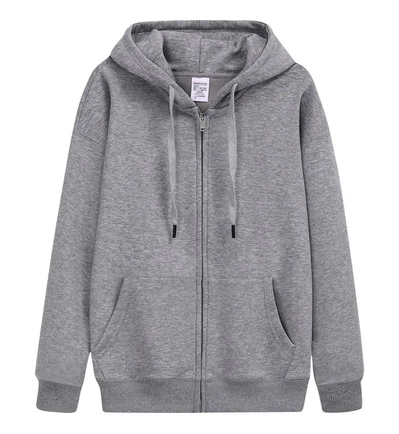 Pure Cotton Zip-Up Hoodie