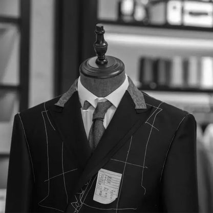 3 Piece Herringbone Formal Suit