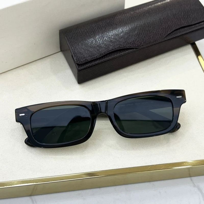 Rectangle Thick Acetate Sunglasses