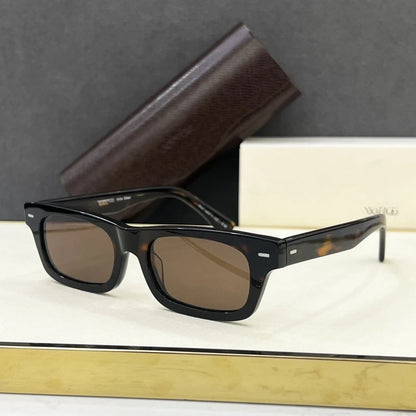 Rectangle Thick Acetate Sunglasses