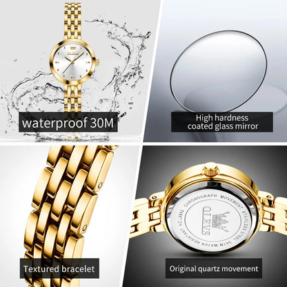 Elegant Waterproof Gold Wrist Watch