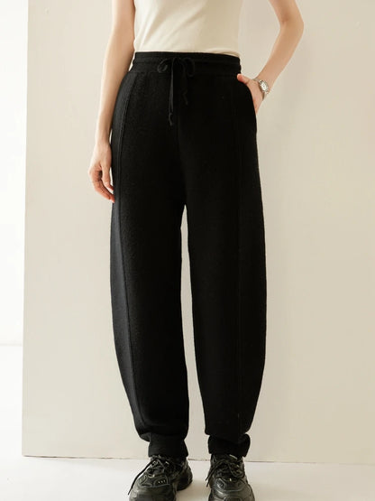 Cashmere Pencil Elastic Waist Trousers
