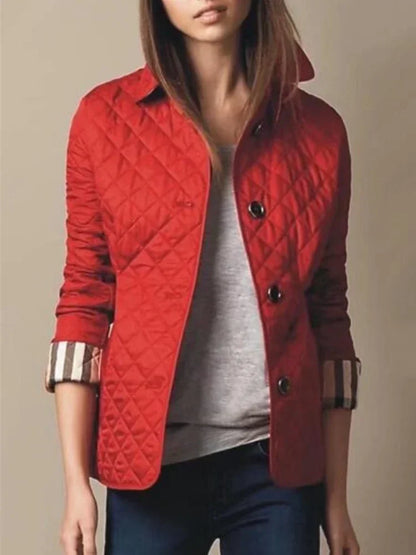 Turn-down Collar Quilted Winter Jacket