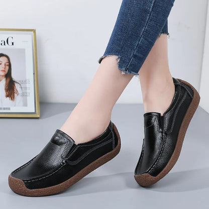 Moccasins Slip On Leather Loafers