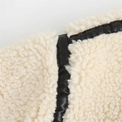 American Cream Fur Casual Fleece Jacket